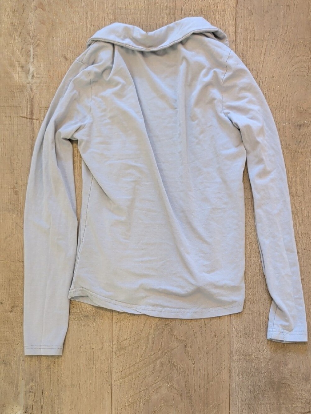 Frank & Oak Pale Blue Button-Down Long Sleeve Shirt - Picture 4 of 6